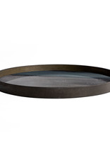 Graphite Organic Glass Tray - Round - L