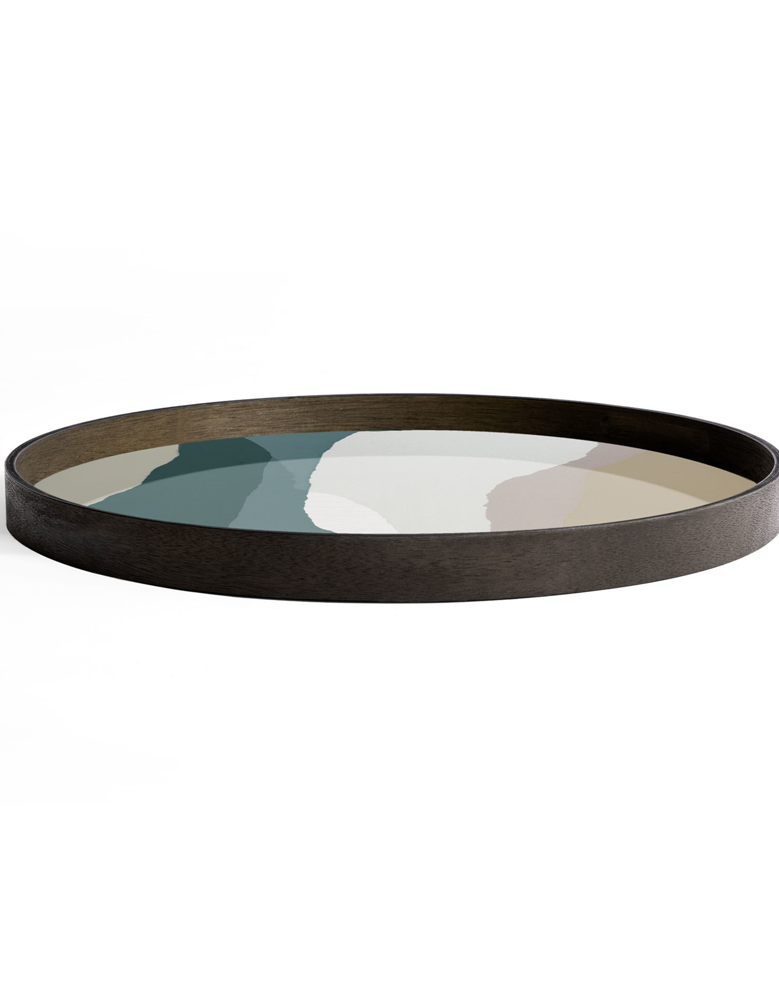 Slate Wabi Sabi Glass Tray - Round - L