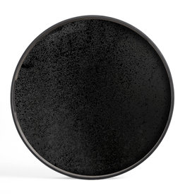 Charcoal Mirror Tray - Round - S