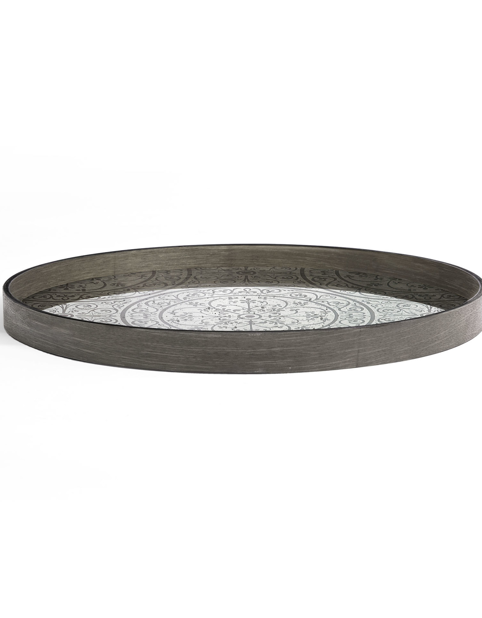 Moroccan Frost Mirror Tray - Round - L