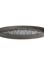 White Marrakesh Wooden Tray - Round - L