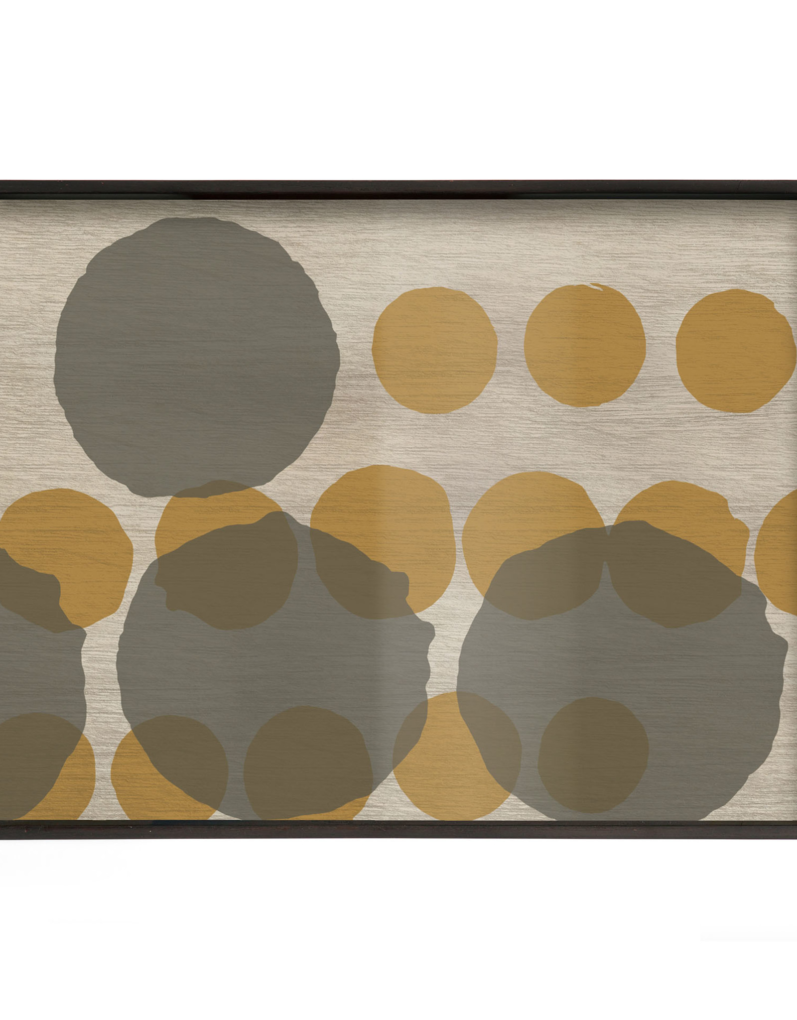 Sienna Layered Dots Glass Tray - Rectangular - L 24 X 18 X 2