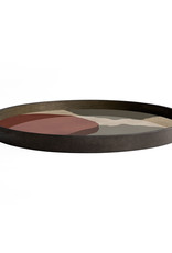 Overlapping Dots Glass Tray - Round - L