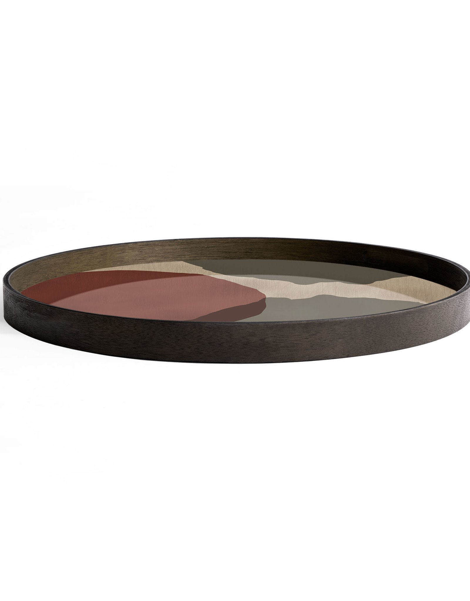 Overlapping Dots glass tray - round - L