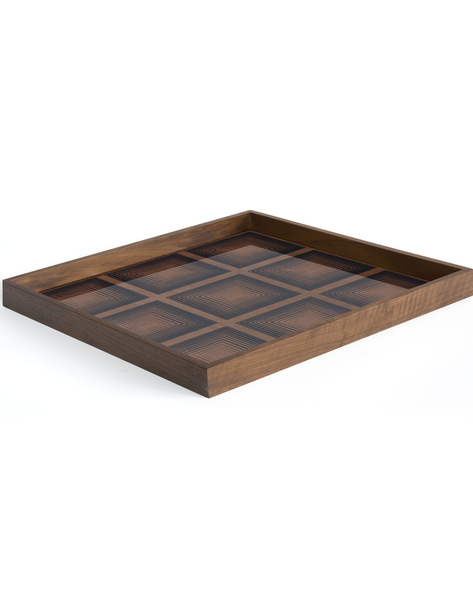 Ink Squares Glass Tray - Square - L