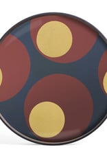 Turkish Dots glass tray - round - S 19 x 19 x 2