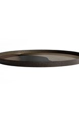 Graphite Combined Dots glass tray - round - XL