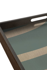 Slate Curves wooden tray - rectangular - L 24 x 18 x 2