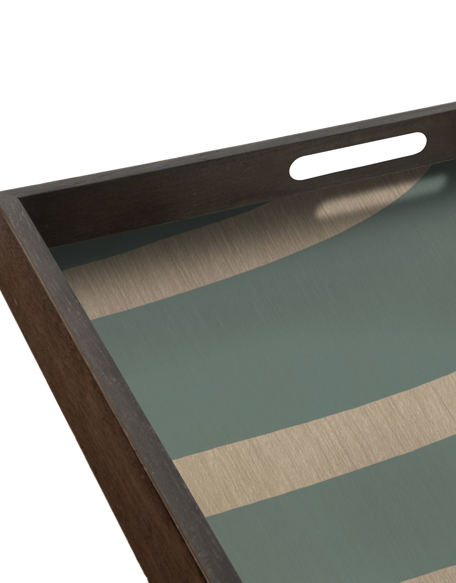 Slate Curves Wooden Tray - Rectangular - L 24 X 18 X 2