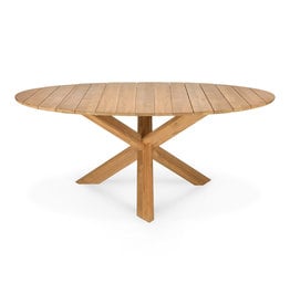 Teak Circle¬†Outdoor Dining Table, 64 X 64 X 30