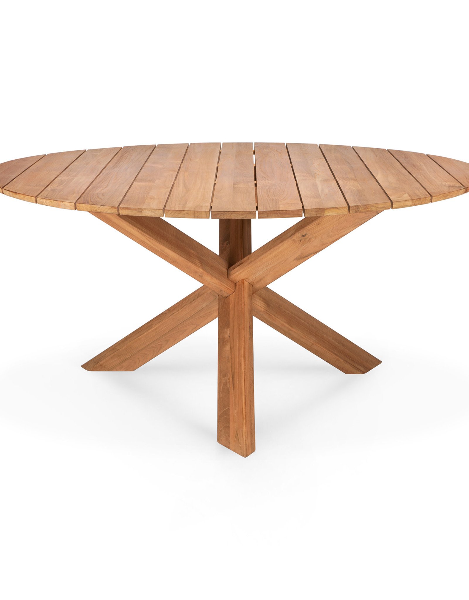 Teak Circle¬†Outdoor Dining Table, 54 X 54 X 30