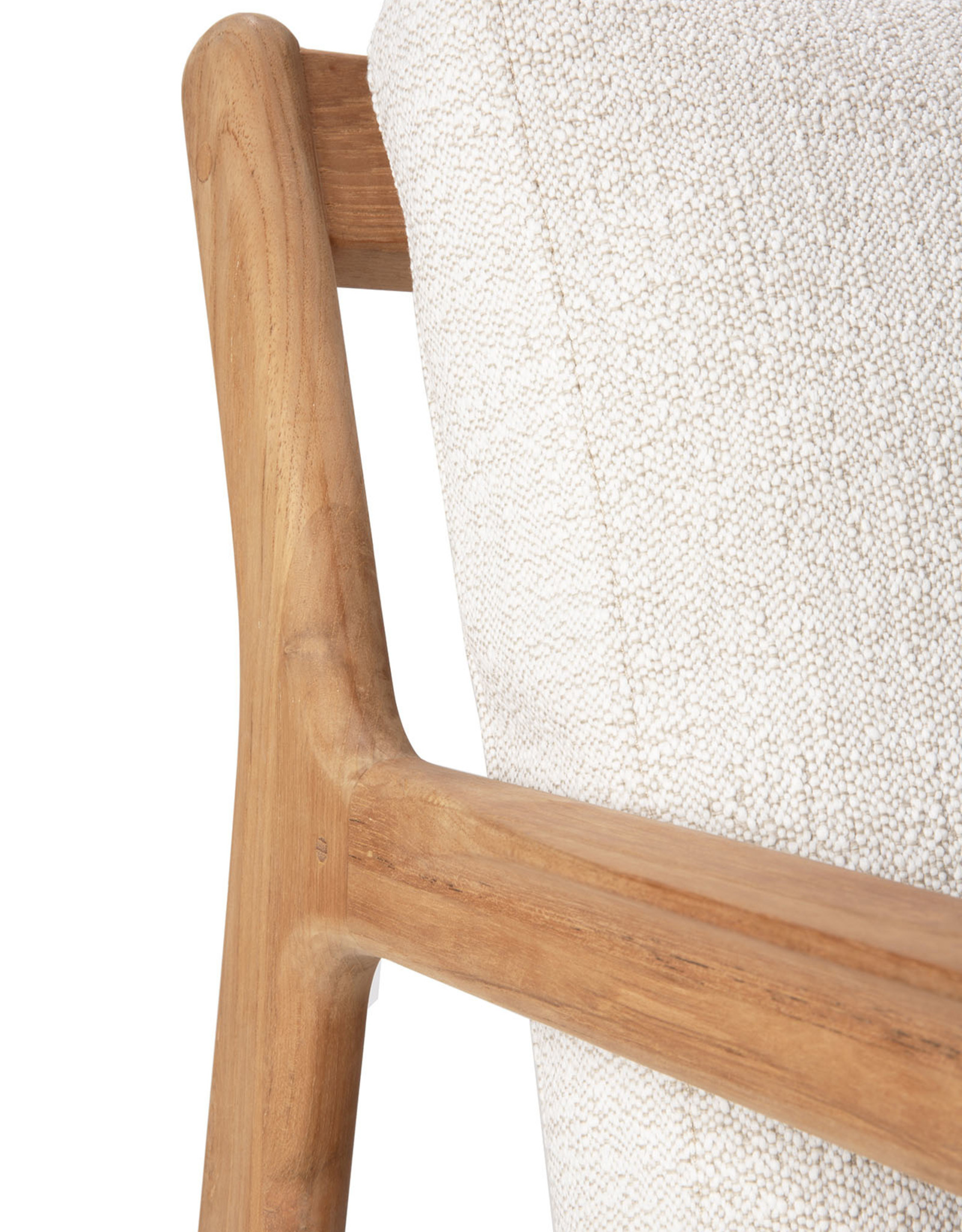 Teak Jack Outdoor Lounge Chair - Off White