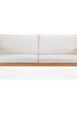 Teak Jack outdoor sofa - off white, 71 x 35 x 29