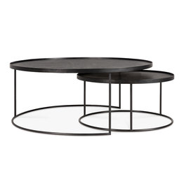 Round Tray Coffee Table Set - L/Xl - Varnished (Trays Not Included)