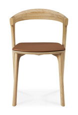 Oak Bok Dining Chair - Cognac Leather - Varnished