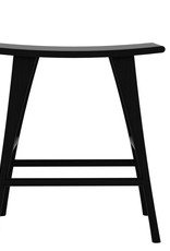 Oak Osso Stool High - Black - Varnished