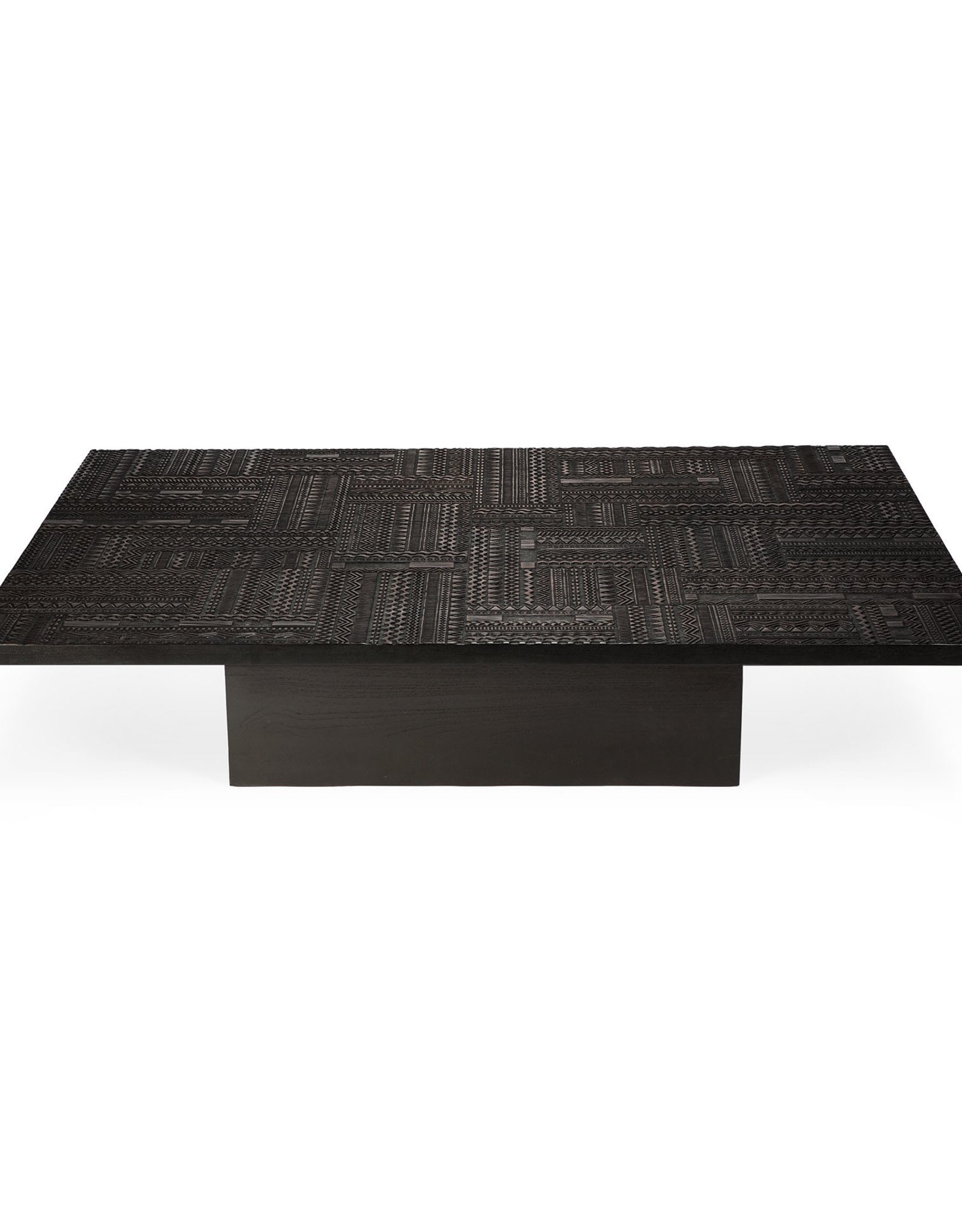 Teak Tabwa Blok Coffee Table - Varnished