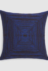 Brown Linear Square Cushion