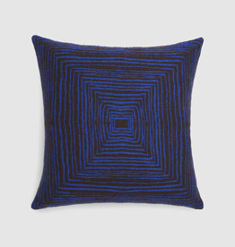 Brown Linear Square Cushion