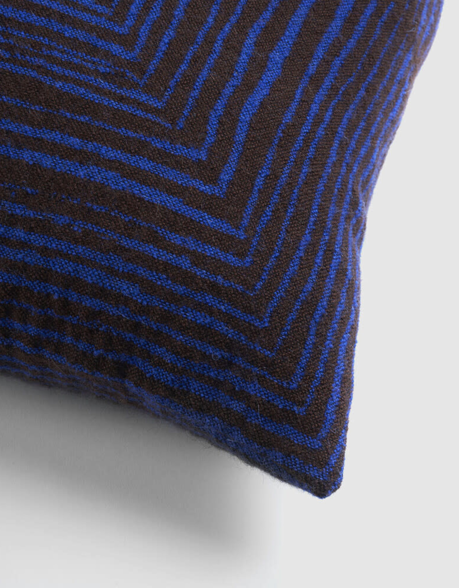 Brown Linear Square Cushion