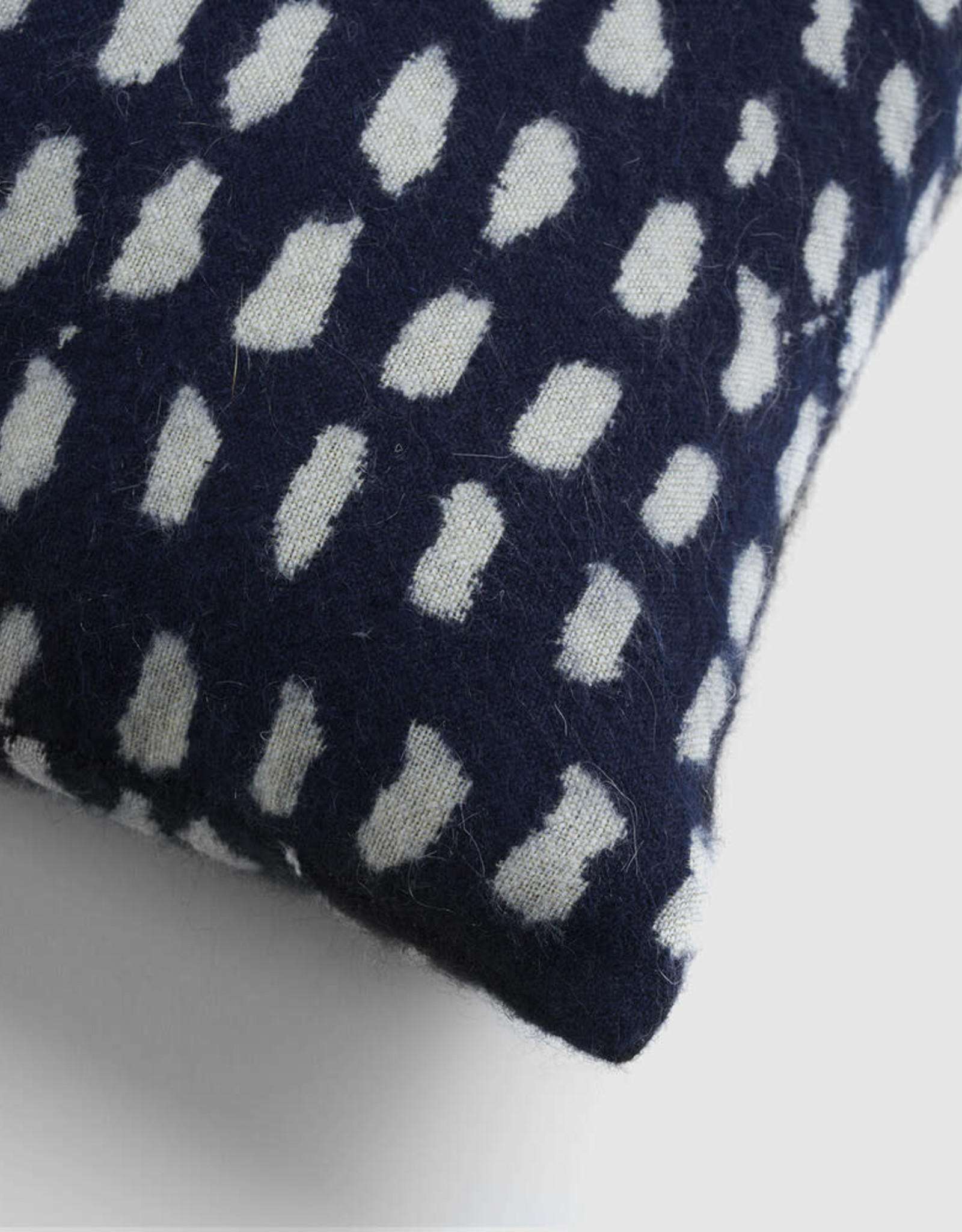 Navy Dots Lumbar Cushion