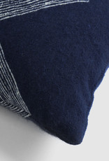 Navy Linear Diamonds Lumbar Cushion