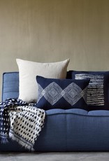 Navy Lines Square Cushion