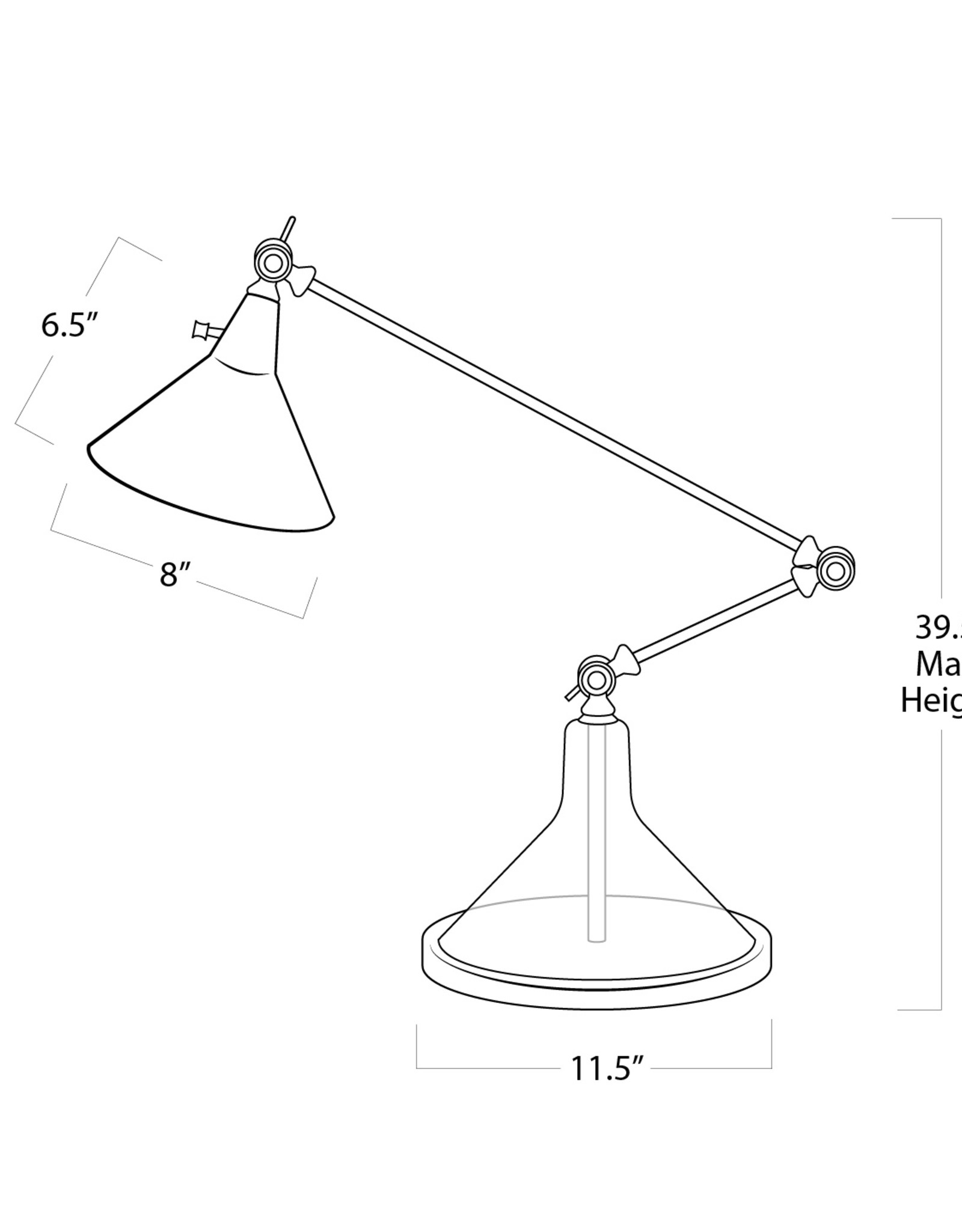 Regina Andrew Design Ibis Task Lamp (Polished Nickel and White)
