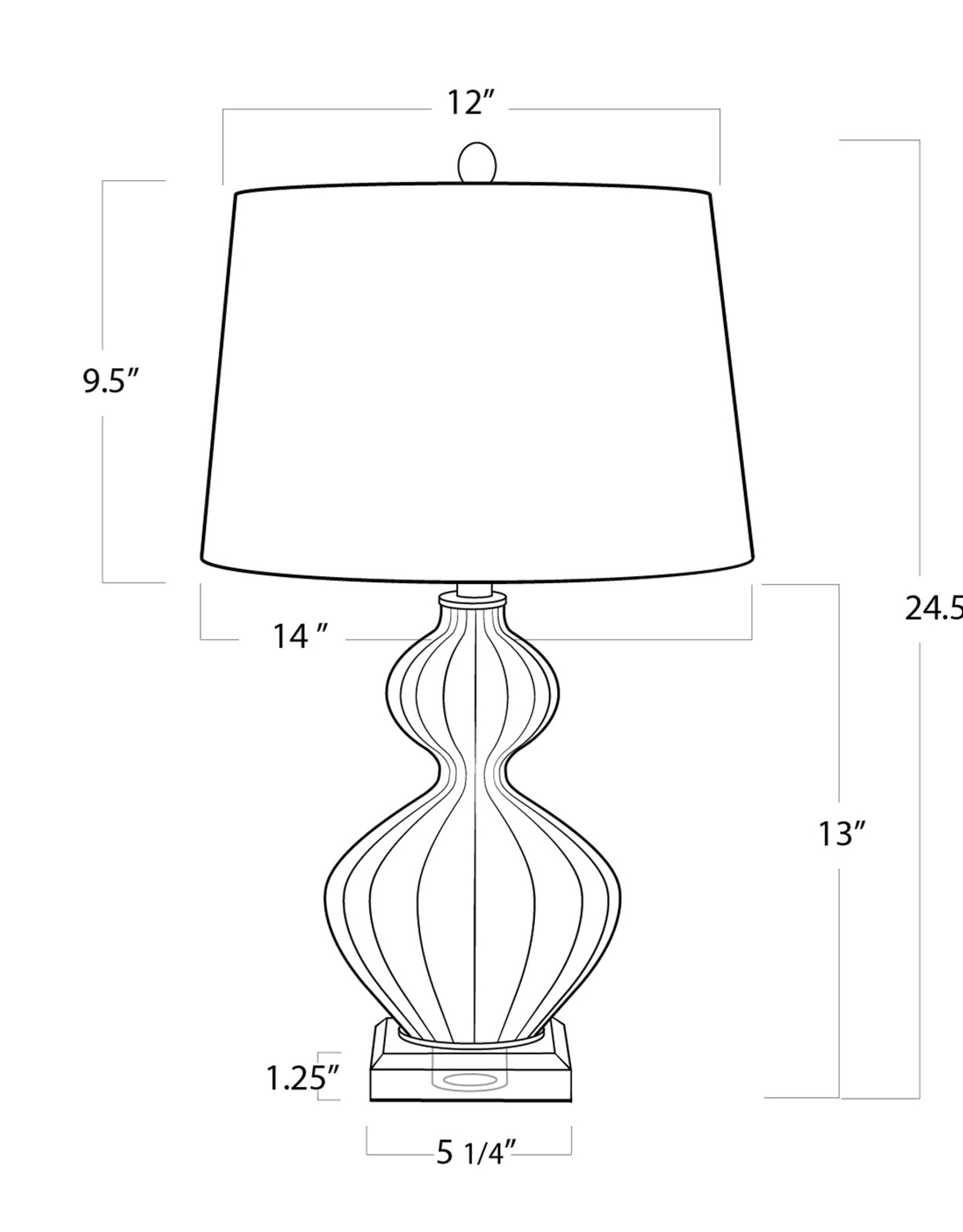 Regina Andrew Design Ripple Table Lamp (Antique Mercury)