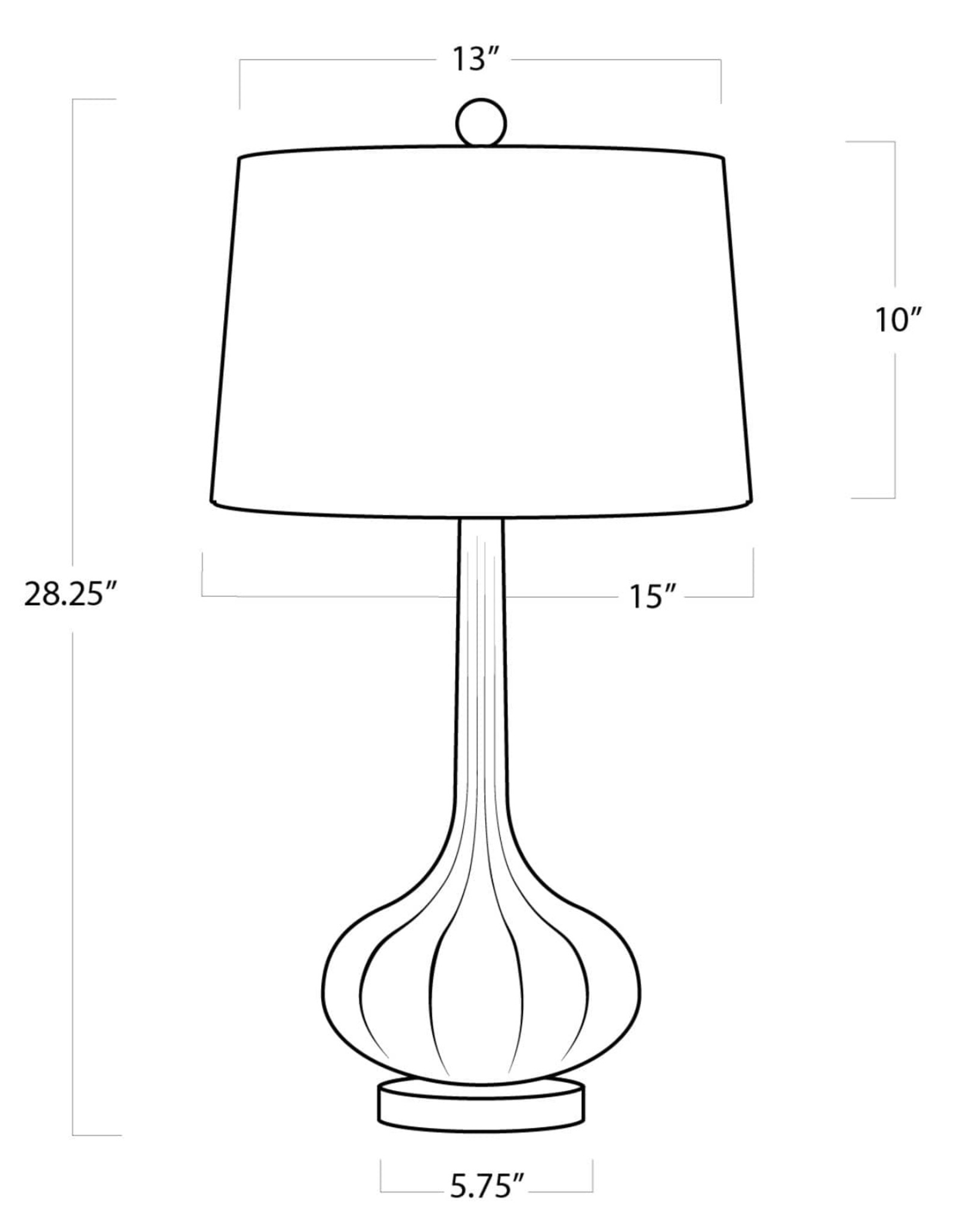 Regina Andrew Design Milano Table Lamp (Snow)