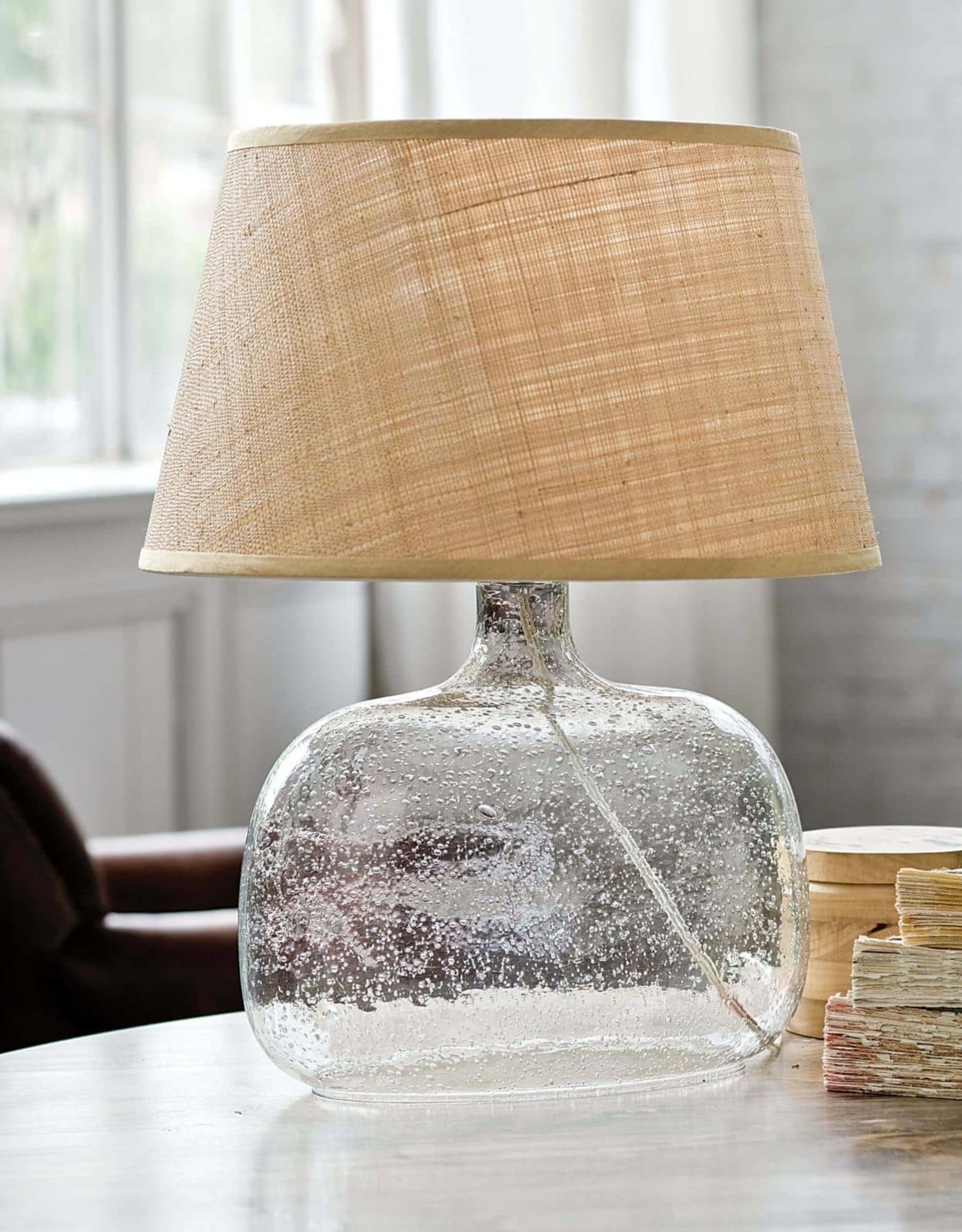 Regina Andrew Design Seeded Oval Glass Table Lamp