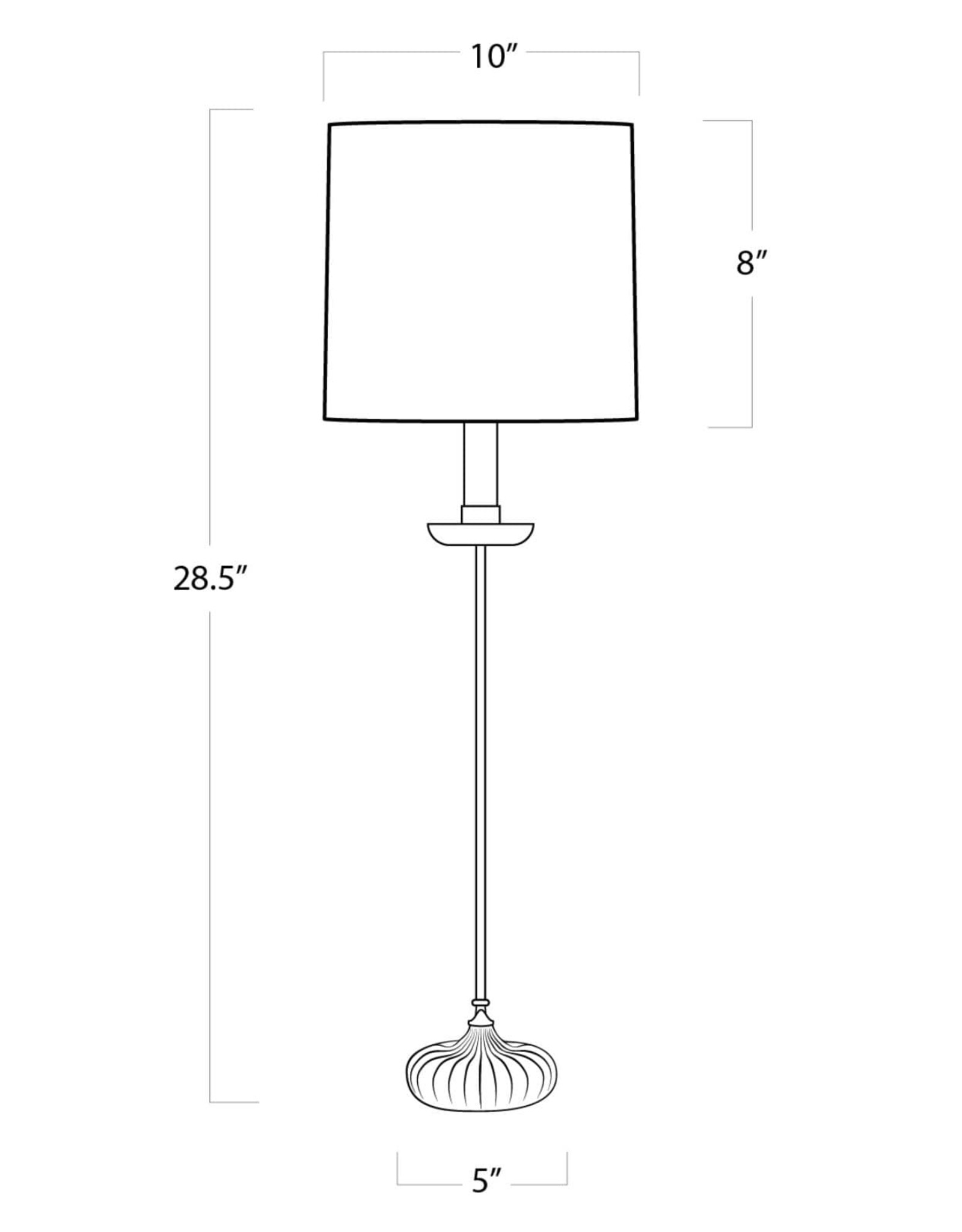 Regina Andrew Design Clove Stem Buffet Table Lamp With Natural Linen Shade