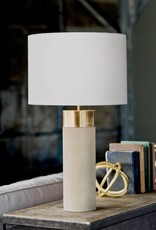 Regina Andrew Design Harlow Ivory Grey Shagreen Cylinder Table Lamp