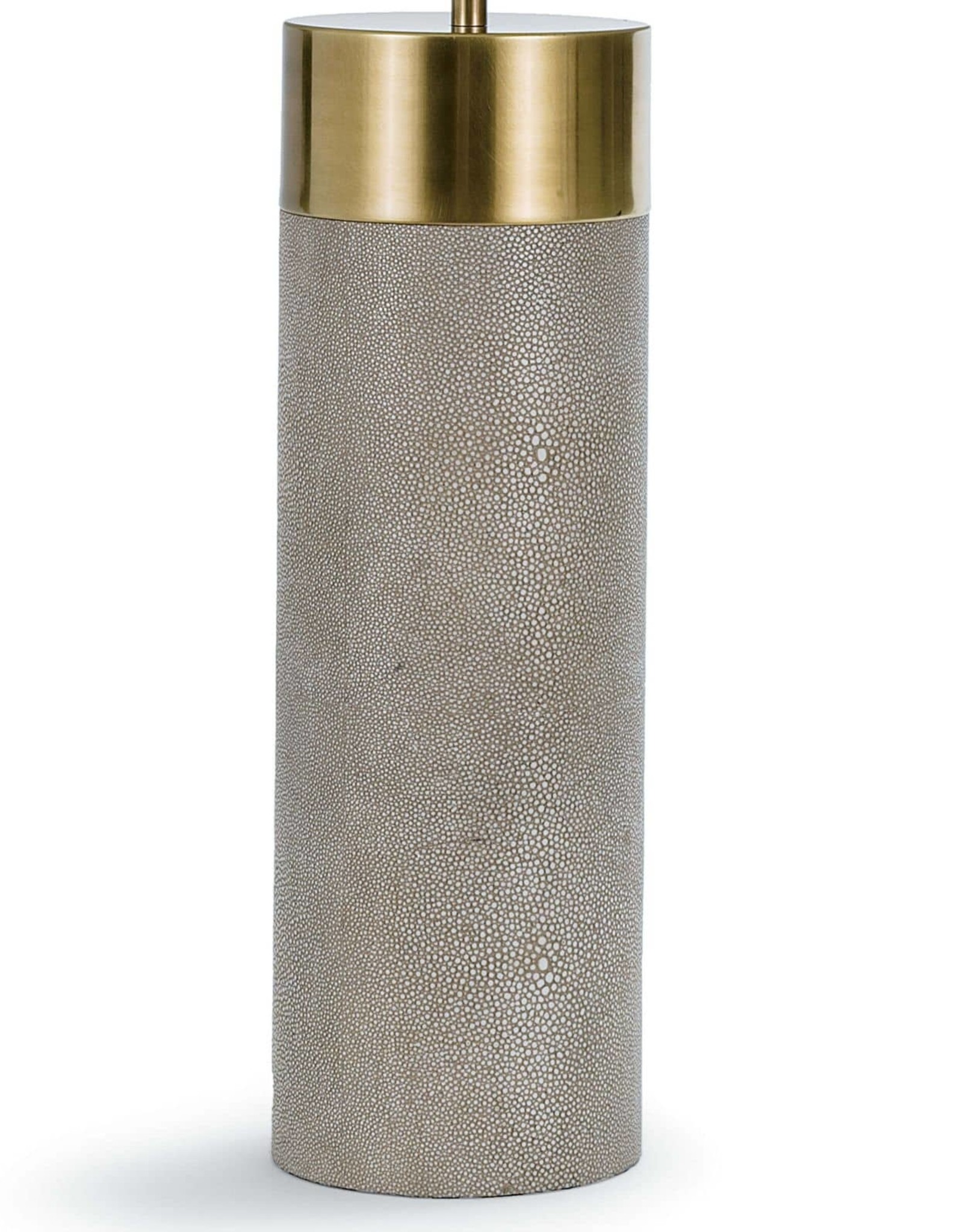 Regina Andrew Design Harlow Ivory Grey Shagreen Cylinder Table Lamp