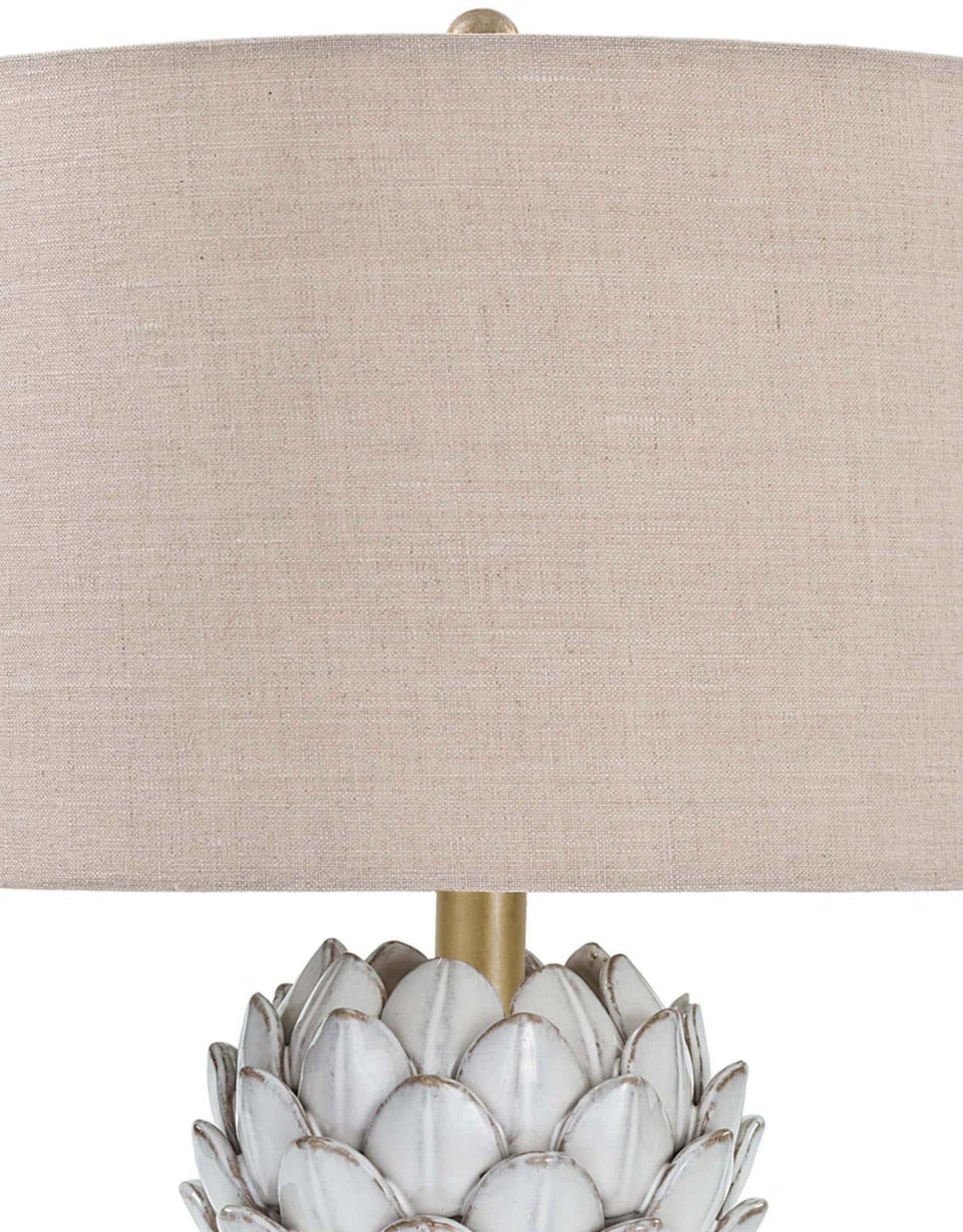 Regina Andrew Design Leafy Artichoke Ceramic Table Lamp (Off White)