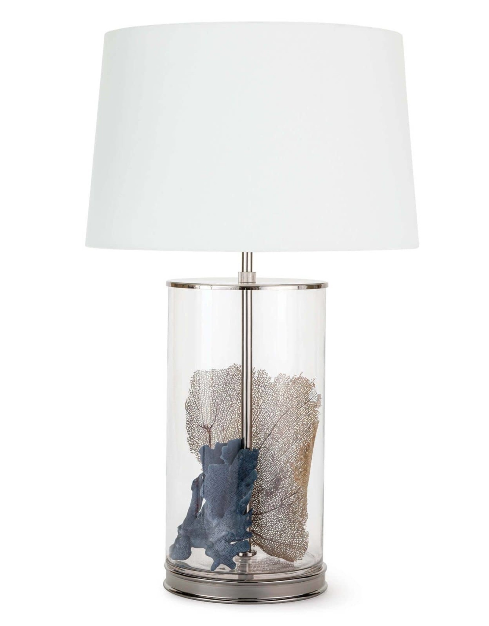 Coastal Living Magelian Glass Table Lamp (Polished Nickel)