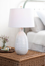 Coastal Living Glimmer Ceramic Table Lamp (Pearlized White)