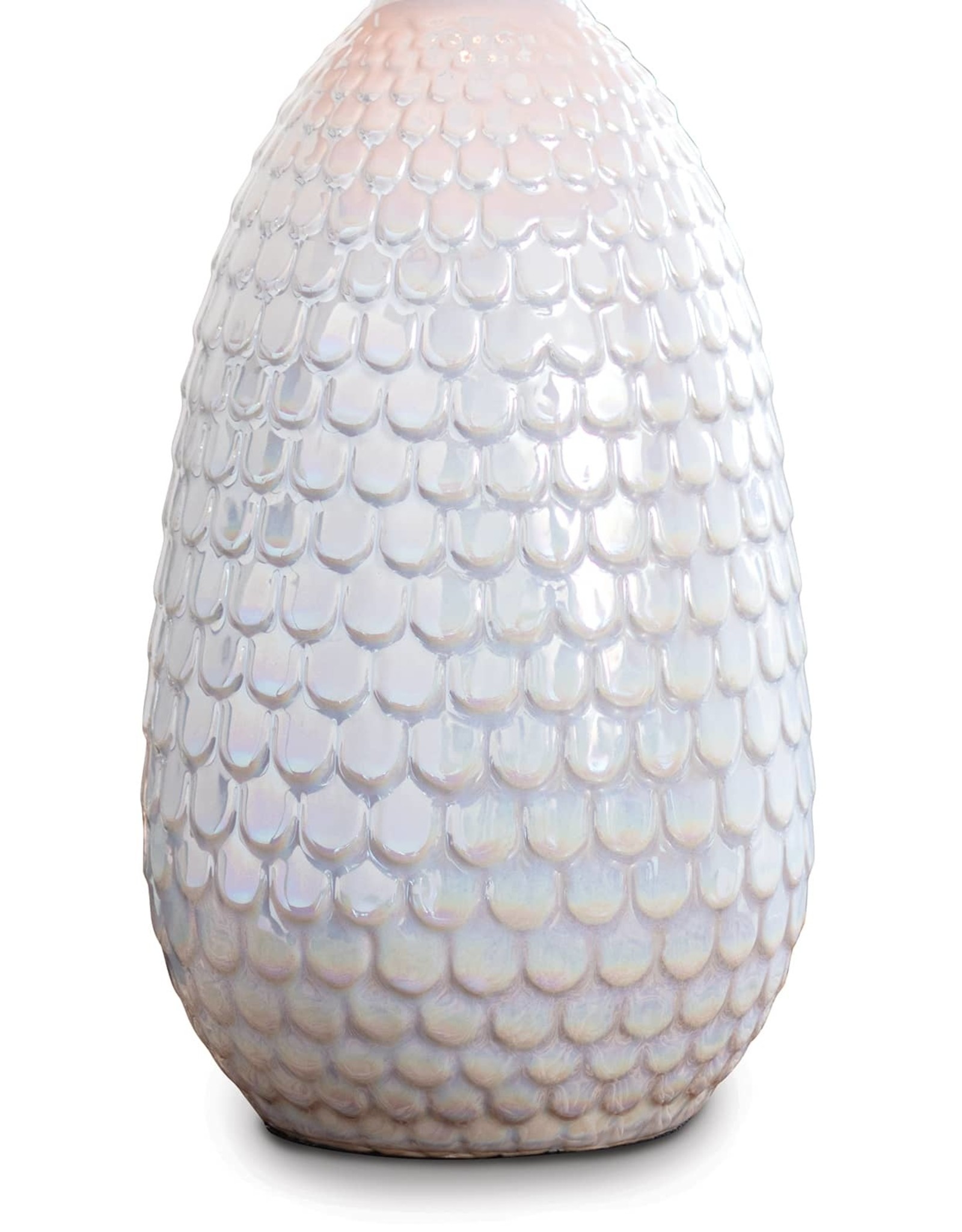 Coastal Living Glimmer Ceramic Table Lamp (Pearlized White)