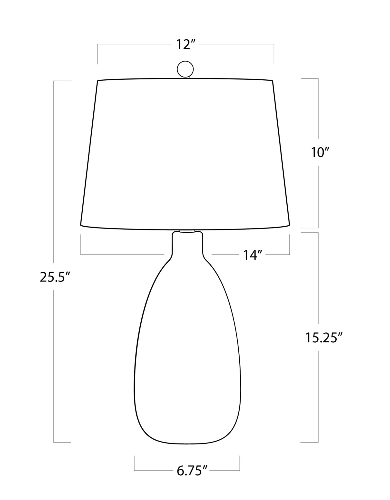 Regina Andrew Design Glimmer Ceramic Table Lamp (Pearlized White)