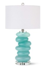 Regina Andrew Design Stacked Pebble Glass Table Lamp (Aqua)