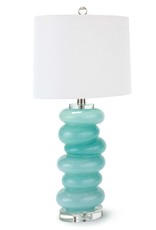 Regina Andrew Design Stacked Pebble Glass Table Lamp (Aqua)