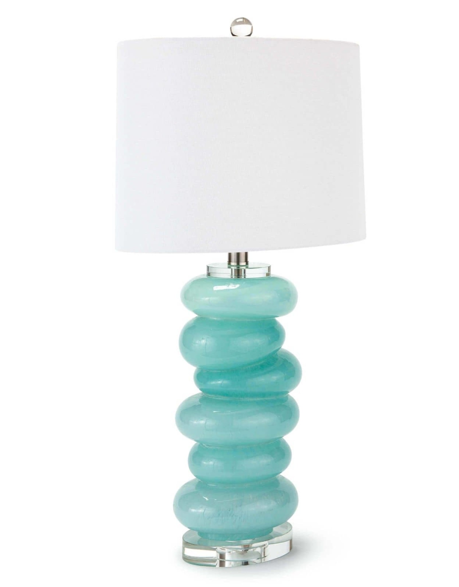 Regina Andrew Design Stacked Pebble Glass Table Lamp (Aqua)