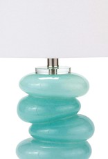 Regina Andrew Design Stacked Pebble Glass Table Lamp (Aqua)