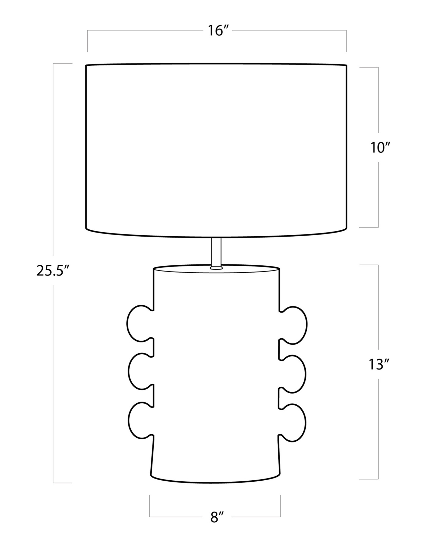 Regina Andrew Design Maya Metal Table Lamp (White)