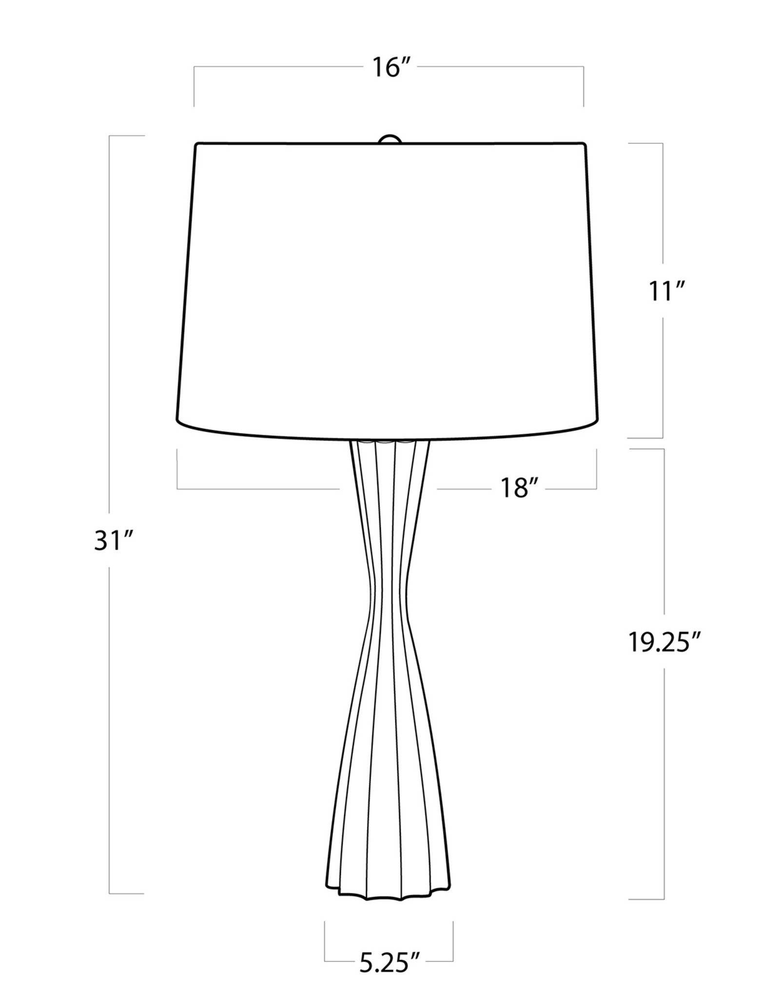 Regina Andrew Design Naomi Resin Table Lamp (Silver Leaf)