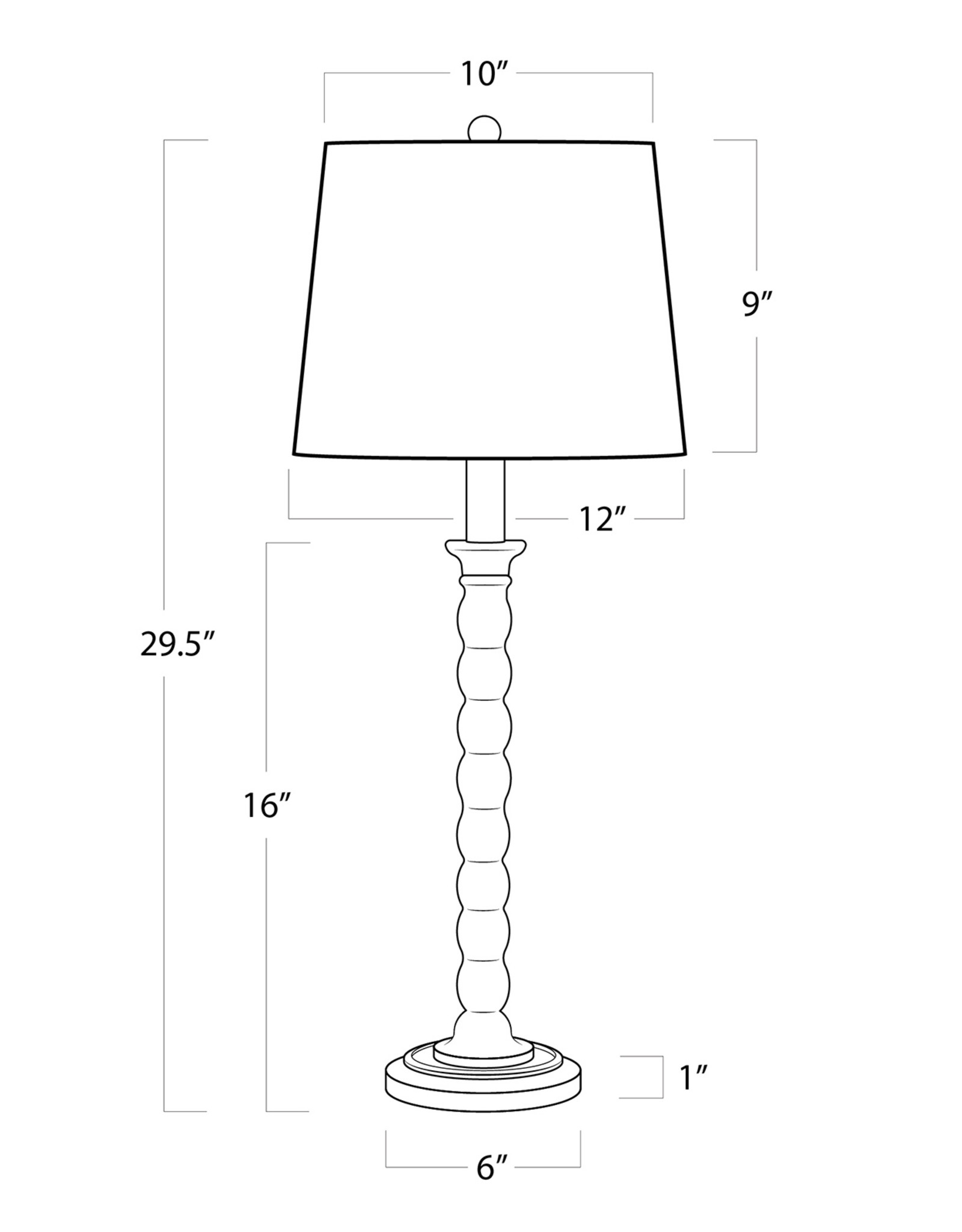 Coastal Living Perennial Buffet Lamp (Natural)