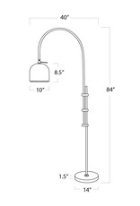 Regina Andrew Design Arc Floor Lamp With Metal Shade (Polished Nickel)