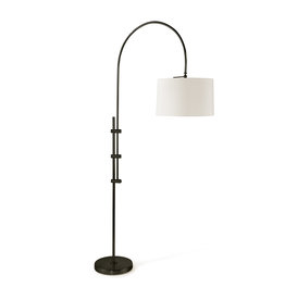 Regina Andrew Design Arc Floor Lamp with Fabric Shade (Oil Rubbed Bronze)