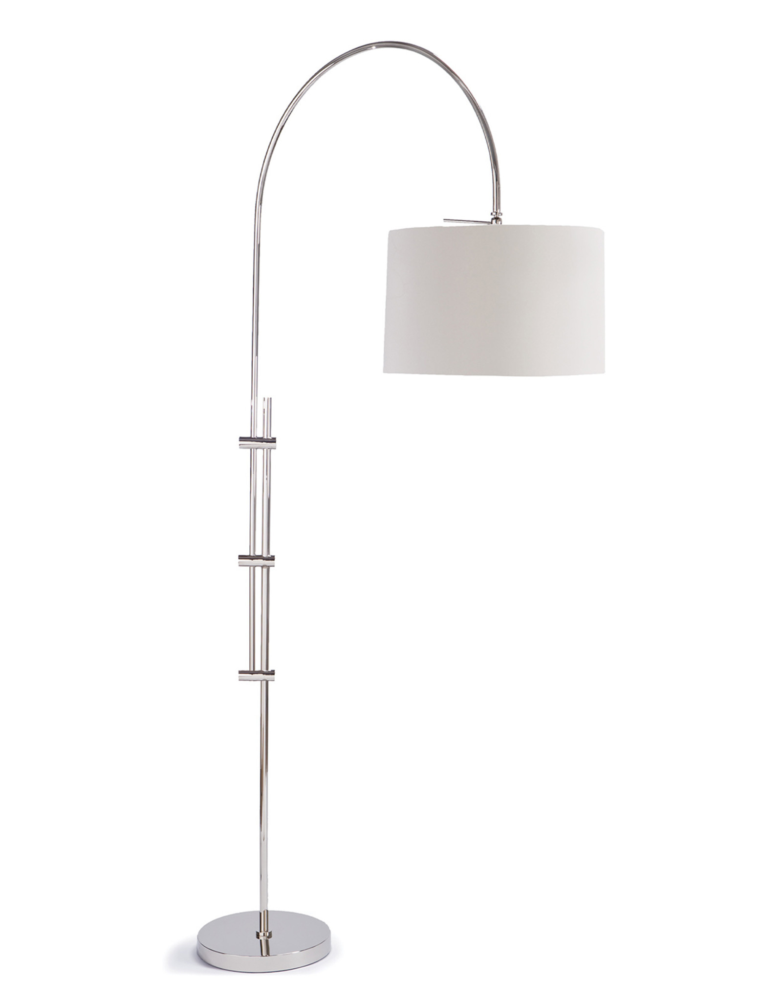 Regina Andrew Design Arc Floor Lamp With Fabric Shade (Polished Nickel)