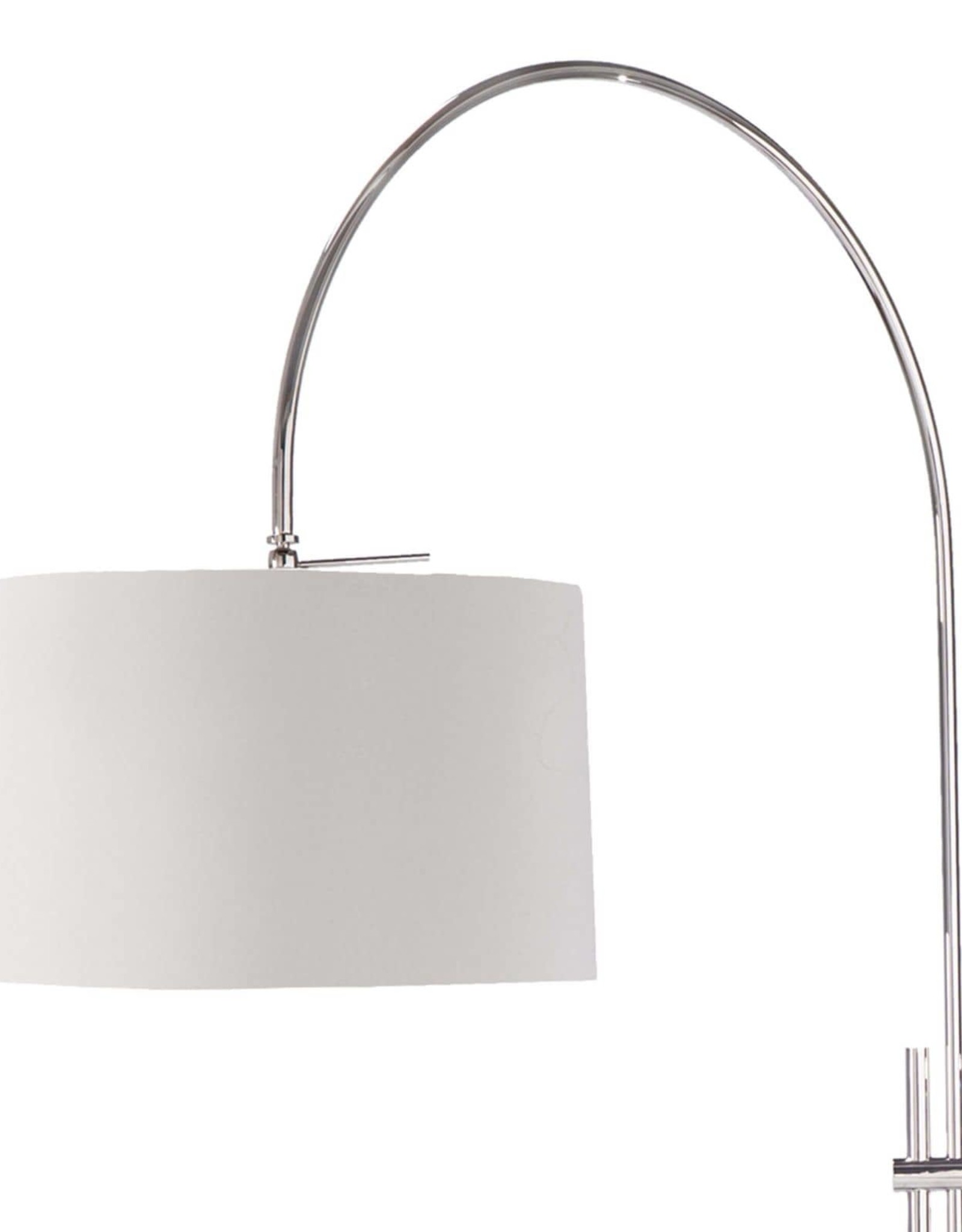 Regina Andrew Design Arc Floor Lamp With Fabric Shade (Polished Nickel)